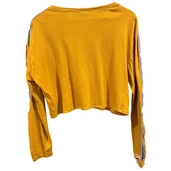 Y2K, 90's, Retro, Skater Yellow and Rainbow Crop Top - Picture 6 of 6